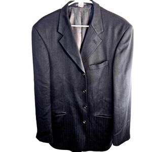 Albert Nipon Men's Blazer 41L 41 L Black Suit Coat 4 Button Sport Jacket  M
